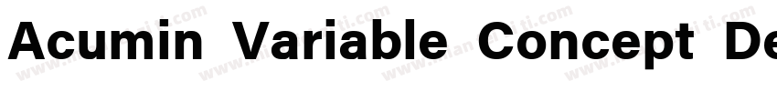 Acumin Variable Concept Default字体转换